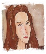 Amedeo Modigliani - Testa di Jeanne Hébuterne verso destra