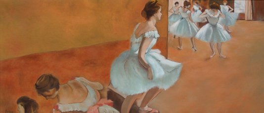 Edgar Degas - Ballerine che salgono le scale