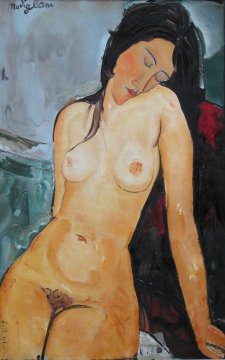Amedeo Modigliani - Sitting naked woman