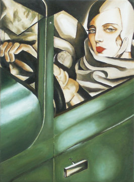 Tamara De Lempicka - Self-portrait (Tamara on the green Bugatti)