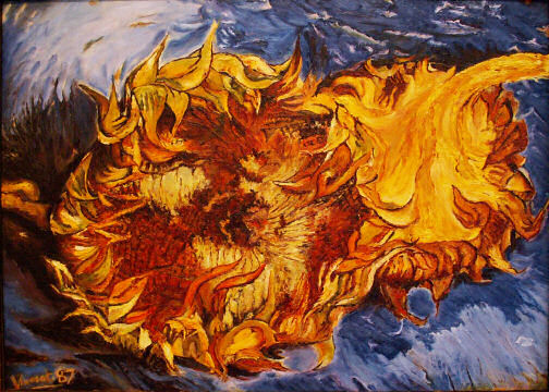 Vincent Van Gogh - Two sunflowers